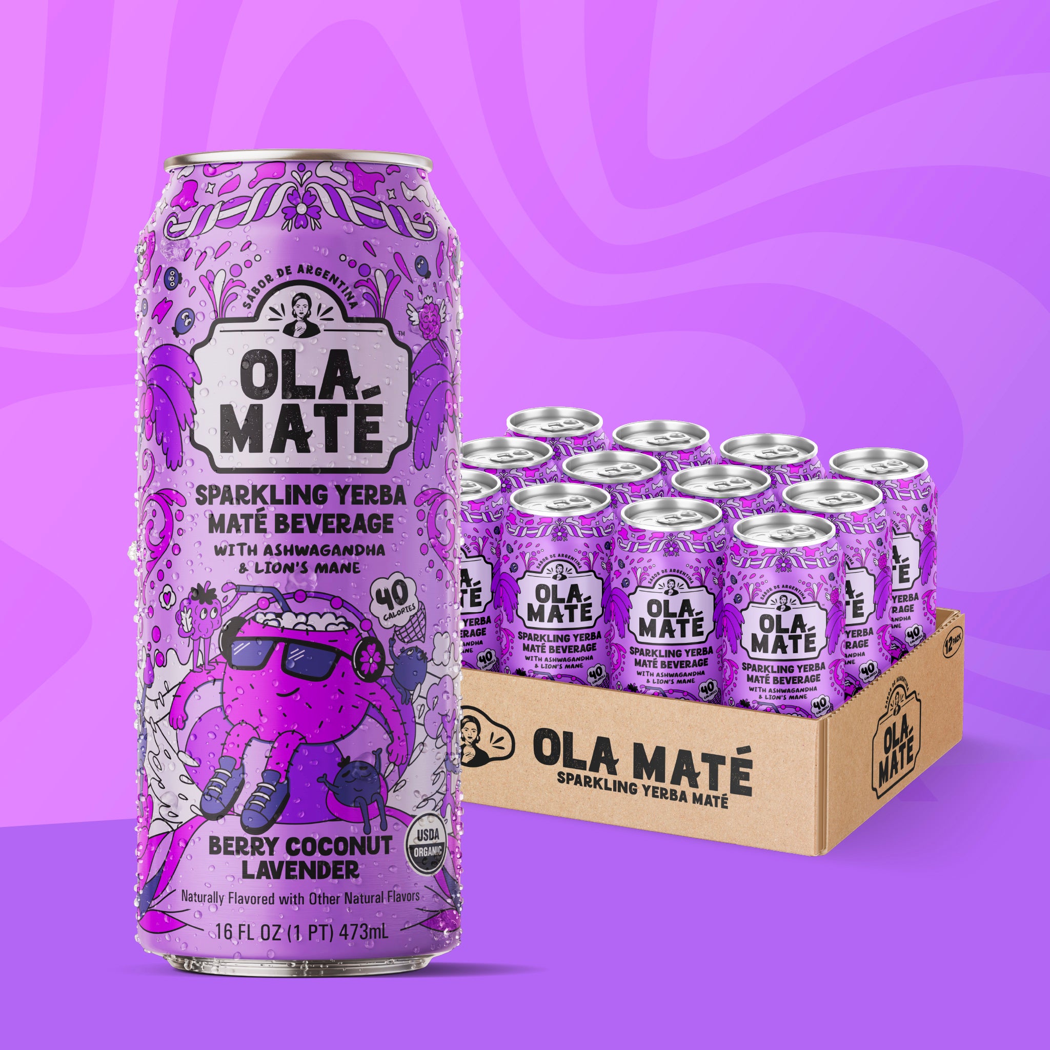 Berry Coconut Lav Sparkling Maté