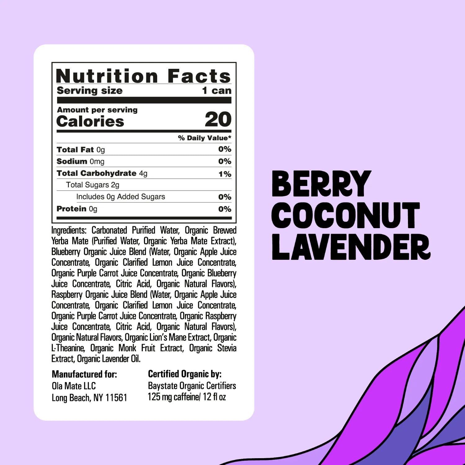 12oz Sparkling - Berry Coconut Lavender - 12pk