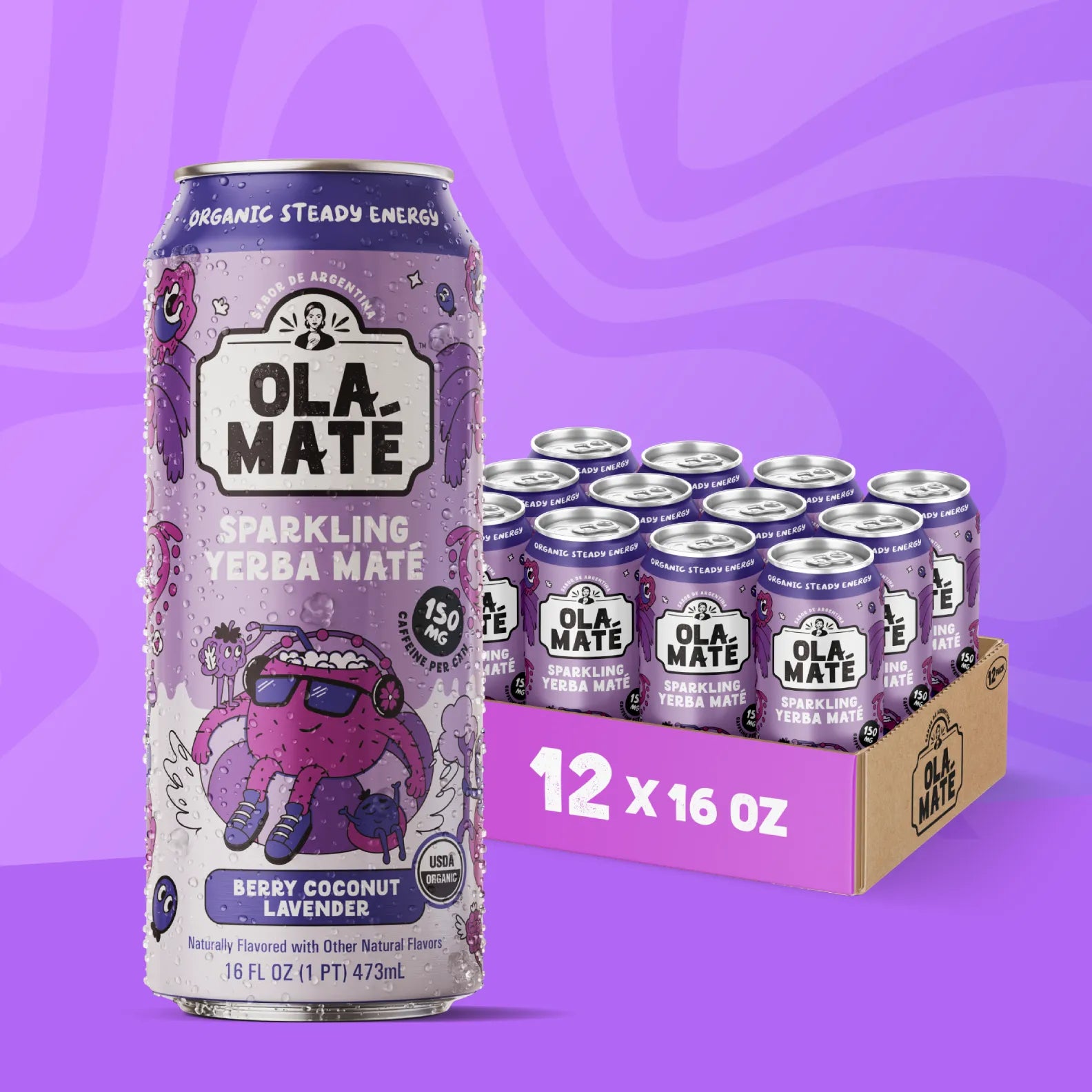 Berry Coconut Lav Sparkling Maté