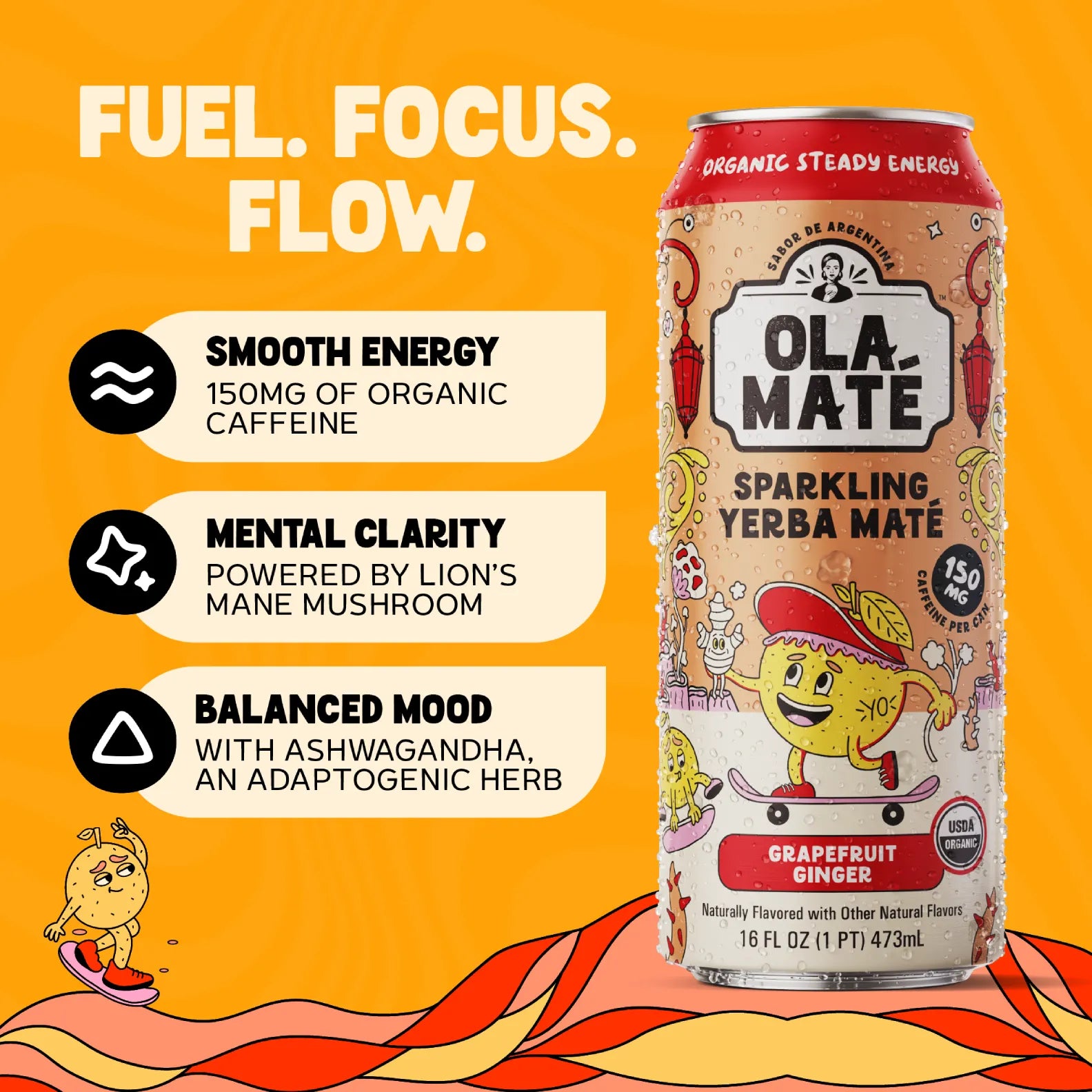 Grapefruit Ginger Sparkling Maté