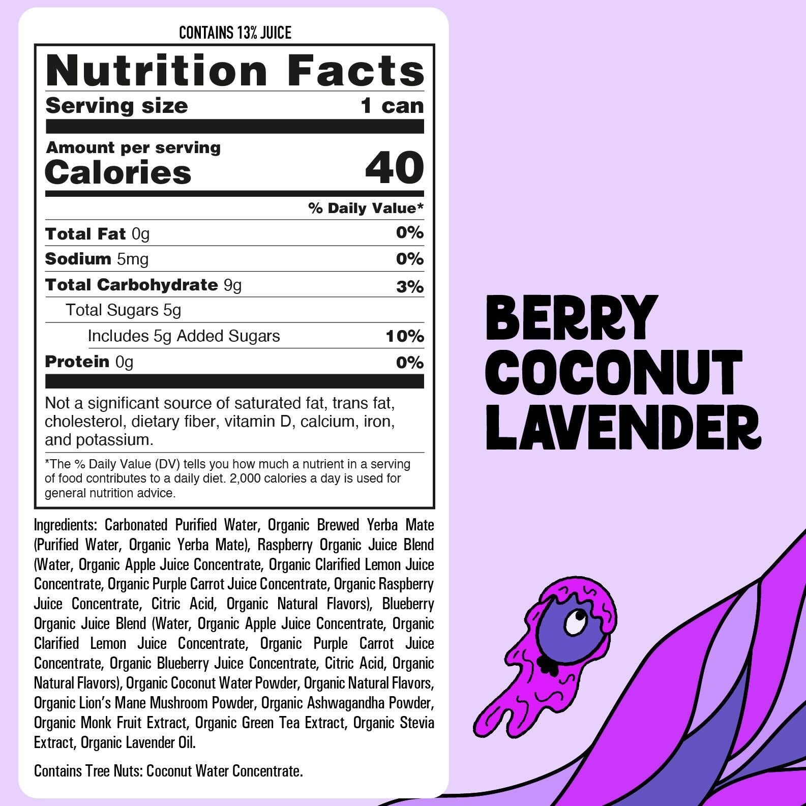 Berry Coconut Lav Sparkling Maté