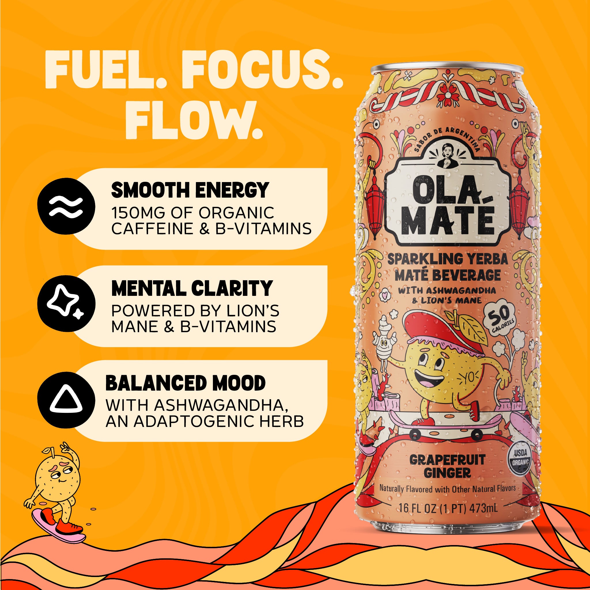 Grapefruit Ginger Sparkling Maté