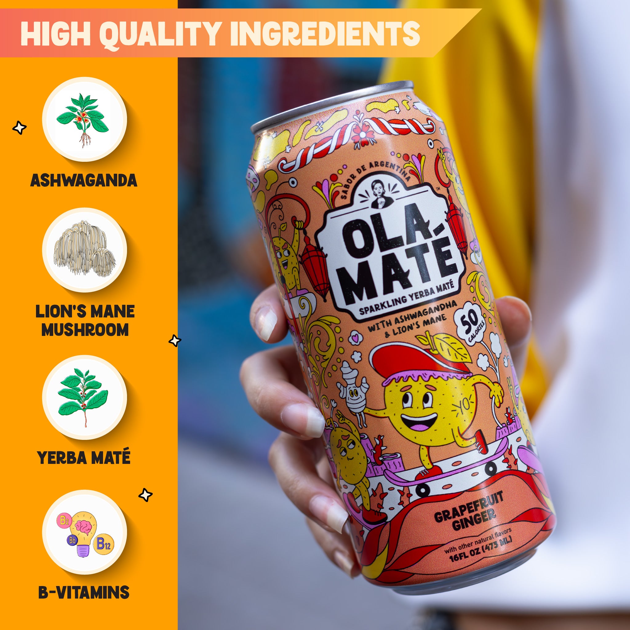 Grapefruit Ginger Sparkling Maté