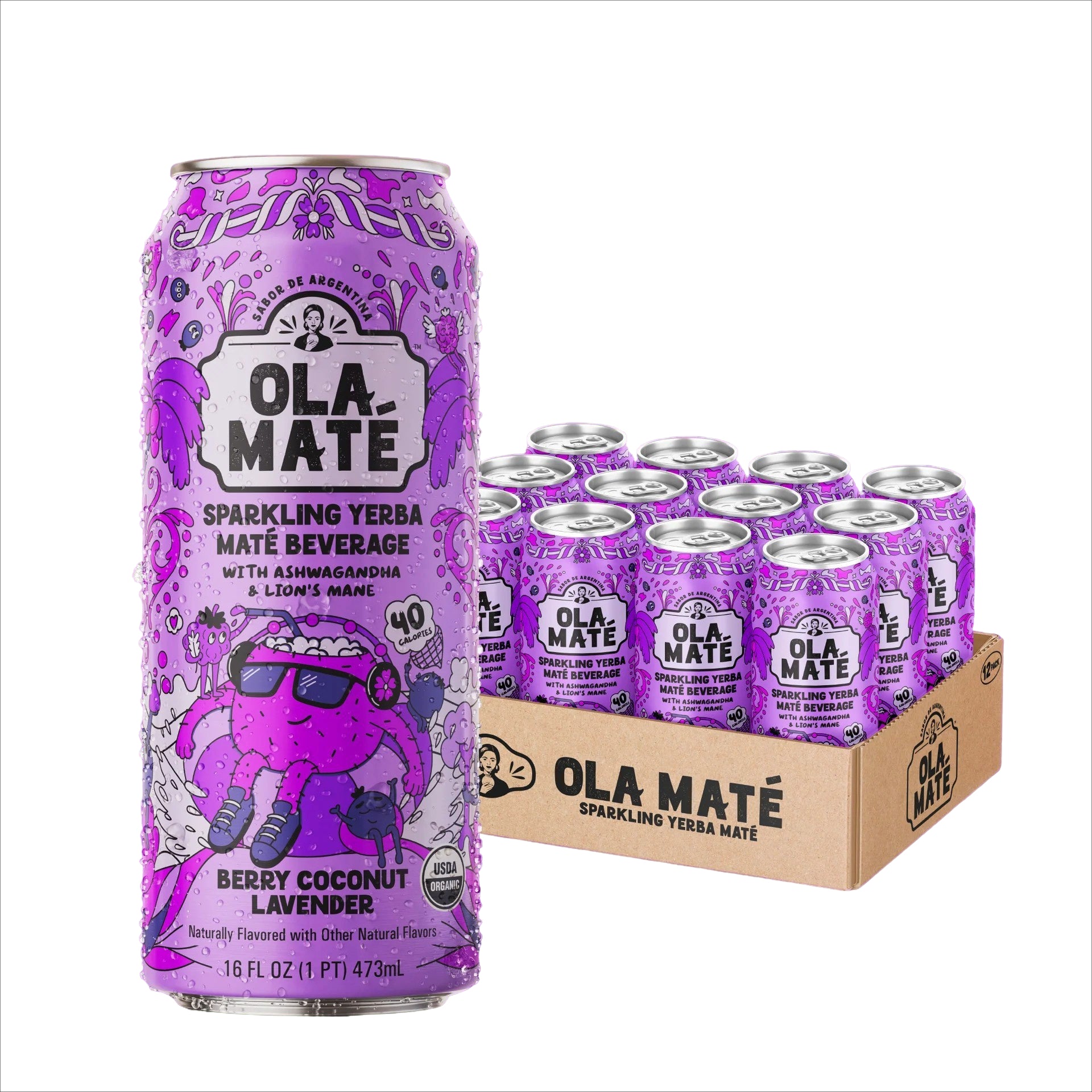Berry Coconut Lav Sparkling Maté