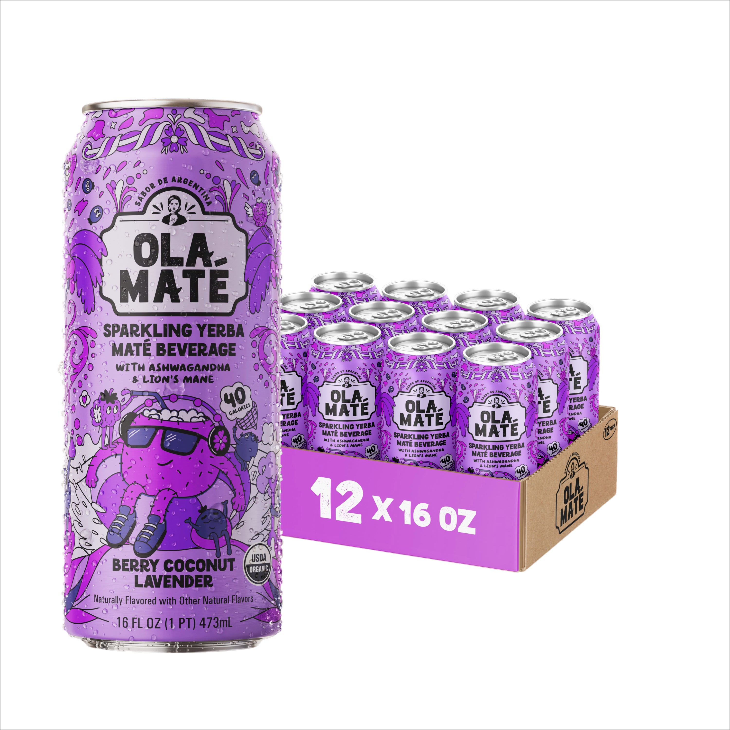 Berry Coconut Lav Sparkling Maté